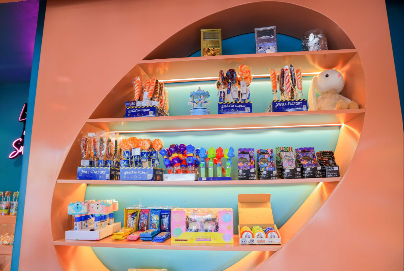 Yummy specialty shelf display